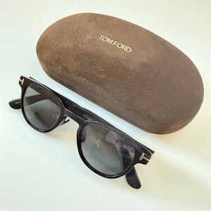 Tom Ford Black Sunglasses with Brown Case